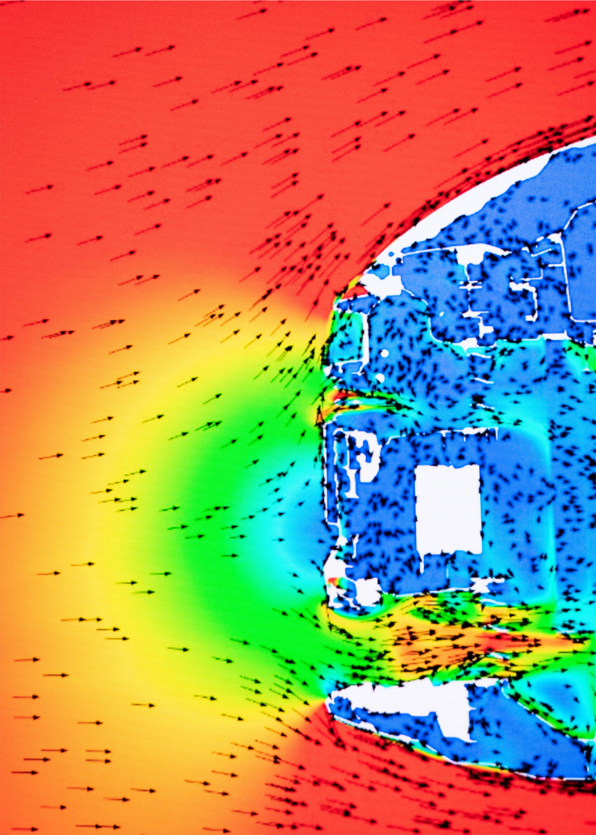 Arrows indicate the air current.