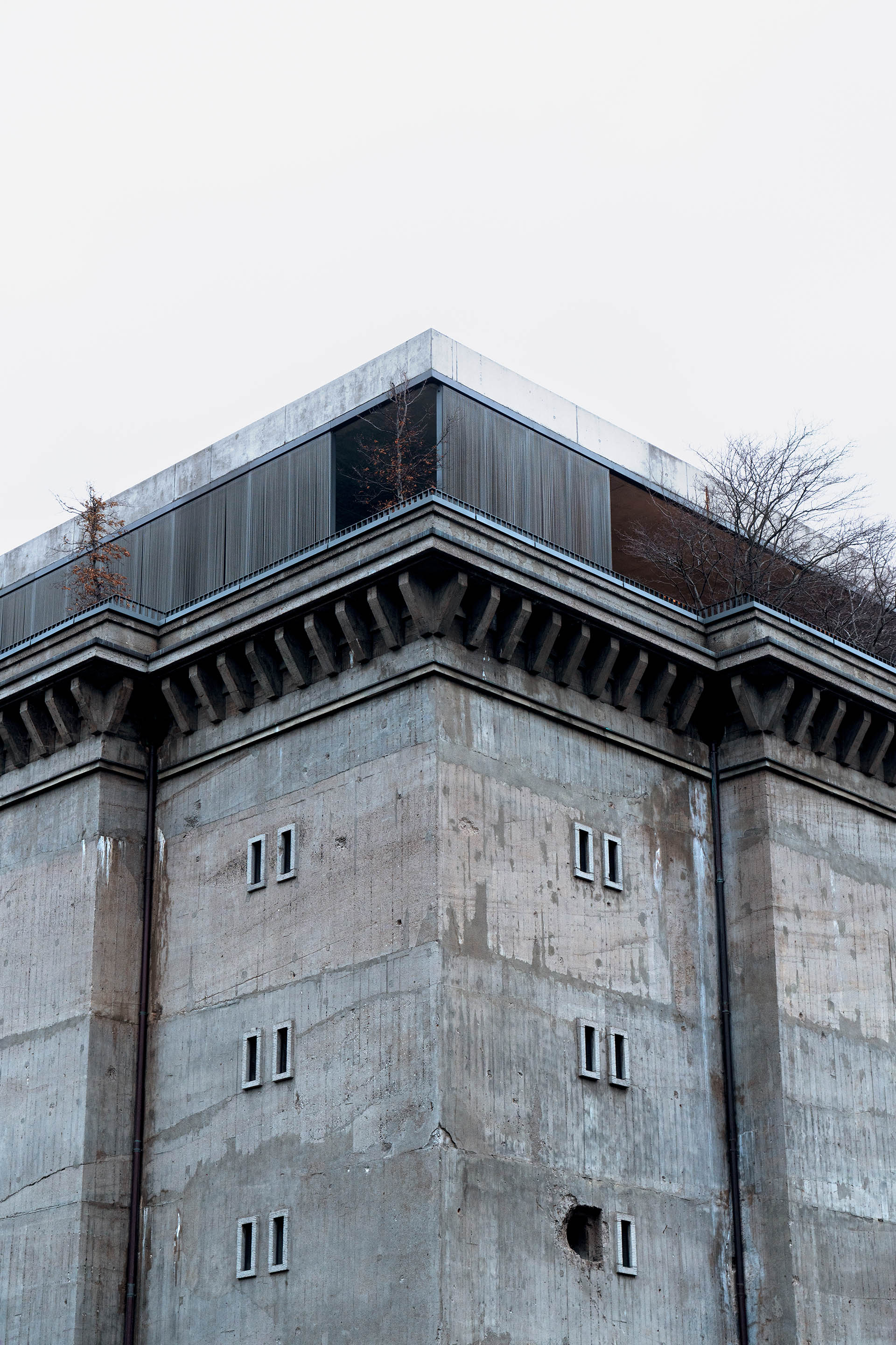 The exterior of the Boros art bunker.