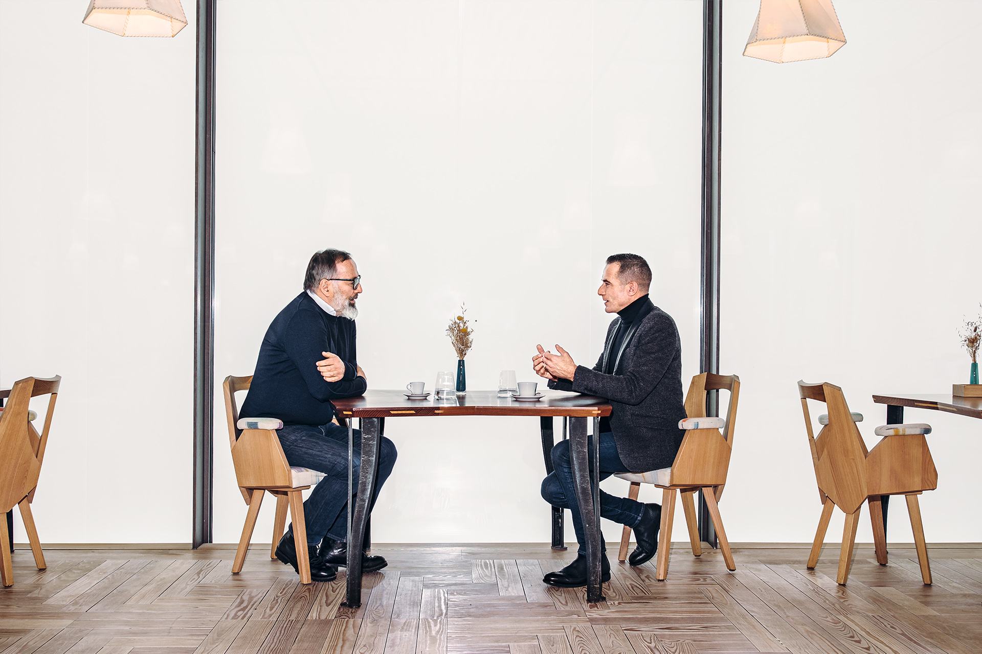 Henrik Wenders and Norbert Niederkofler in conversation.