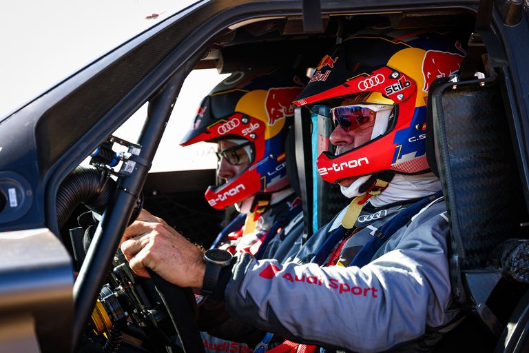 View into the cockpit of the Audi RS Q e-tron 