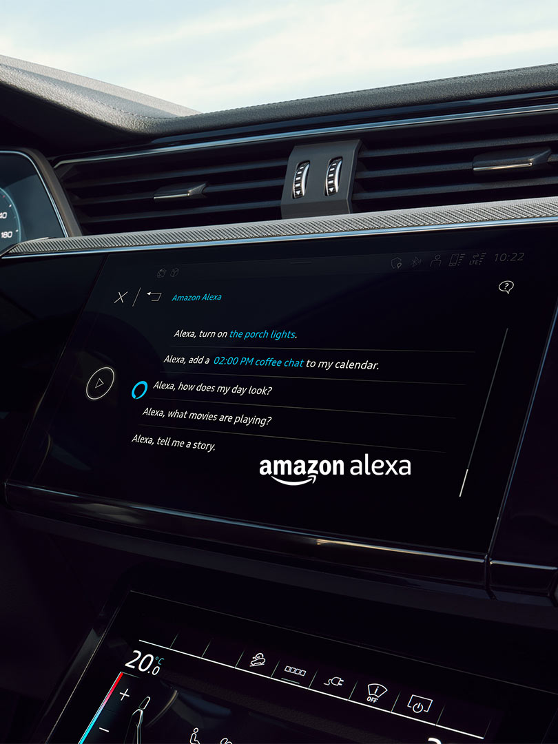 Audi e on sale tron alexa